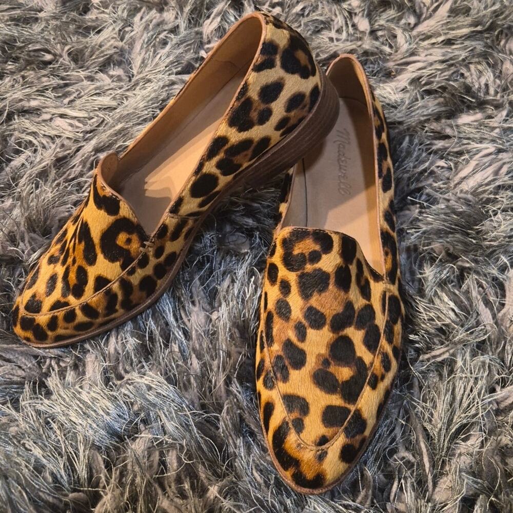 Madewell The Frances Loafer in Leopard Calf Hair size 7